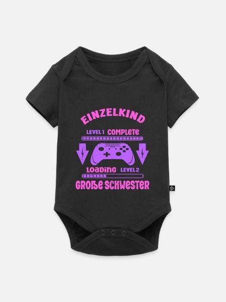 Einzelkind Complete - Loading Große Schwester 2026 - Baby Premium Kurzarmbody - Schwarz