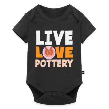 Live Love Pottery Art Lover - Baby Premium short-sleeve bodysuit - black - Front