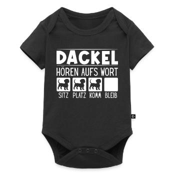 Dachshund, Dog, Wire-haired Dachshund, Dachshund Lover, Dachshund - Baby Premium short-sleeve bodysuit - black - Front