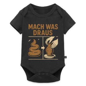 Pottery with excrement - Make something out of it - Baby Premium short-sleeve bodysuit - black - Front