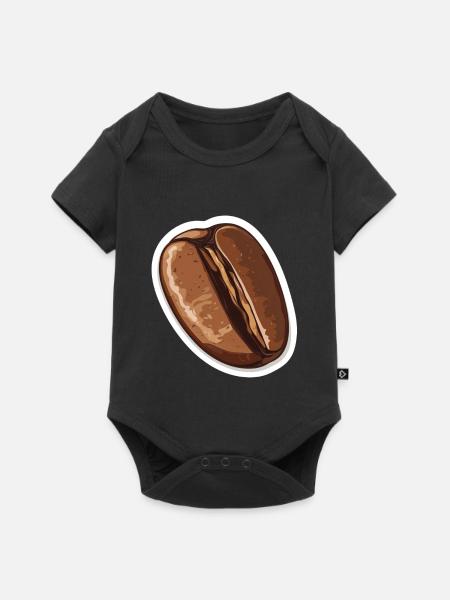 Kaffee - Baby Premium Kurzarmbody - Schwarz