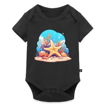 Seesterne Seestern - Baby Premium Kurzarmbody - Schwarz - Vorne