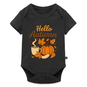 Hello Autumn – Autumnal mood - Baby Premium short-sleeve bodysuit - black - Front