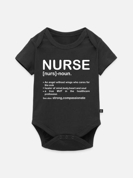 Krankenschwester - Baby Premium Kurzarmbody - Schwarz