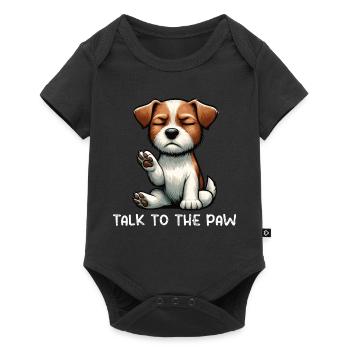 Talk to the Paw Jack Russel terrier Jack russel - Baby Premium short-sleeve bodysuit - black - Front