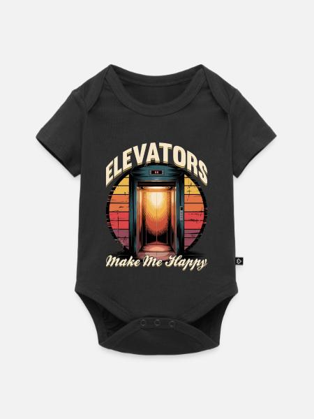 Elevator toddler & kids - Baby Premium Kurzarmbody - Schwarz