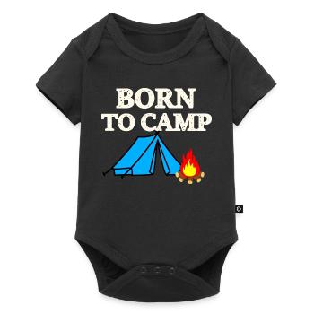 Born To Camp - Baby Premium short-sleeve bodysuit - black - Front
