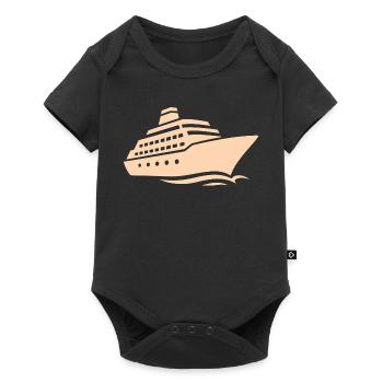 Minimalist Cruise Ship Silhouette Vacation - Baby Premium short-sleeve bodysuit - black - Front