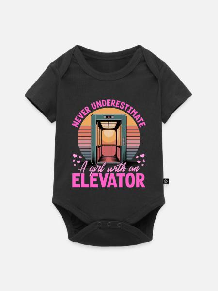 Elevator toddler & kids - Baby Premium Kurzarmbody - Schwarz
