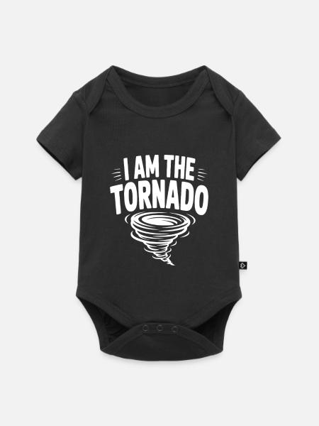 Ich bin der Tornado - Baby Premium Kurzarmbody - Schwarz