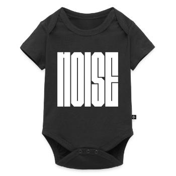 Bold Black and White Noise logo typography - Baby Premium short-sleeve bodysuit - black - Front
