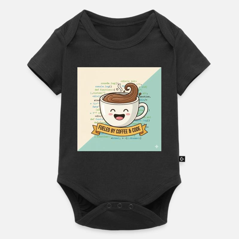 Happy Coffee Mug and Code - Baby Premium short-sleeve bodysuit - black