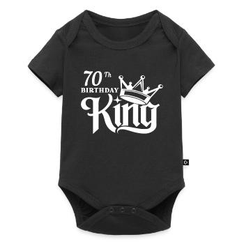 Roi du 70e anniversaire - Body à manches courtes Premium Bébé - noir - Devant