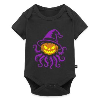 Octopumpkin - Citrouille effrayante avec des tentacules - Body à manches courtes Premium Bébé - noir - Devant