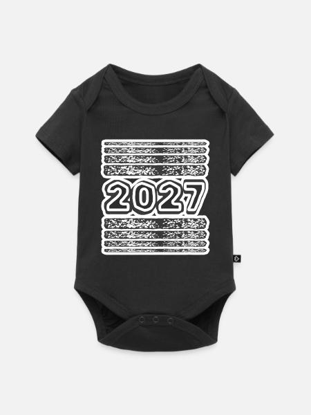 Jahr 2027 - Baby Premium Kurzarmbody - Schwarz