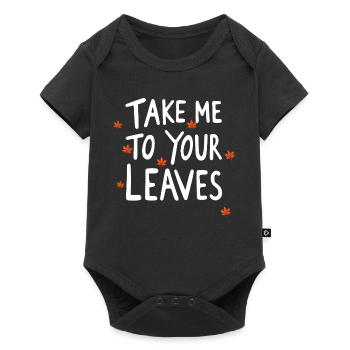 Emmenez-moi à vos feuilles. Passez un bel automne. Couloir - Body à manches courtes Premium Bébé - noir - Devant