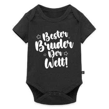 Best brother in the world - Baby Premium short-sleeve bodysuit - black - Front