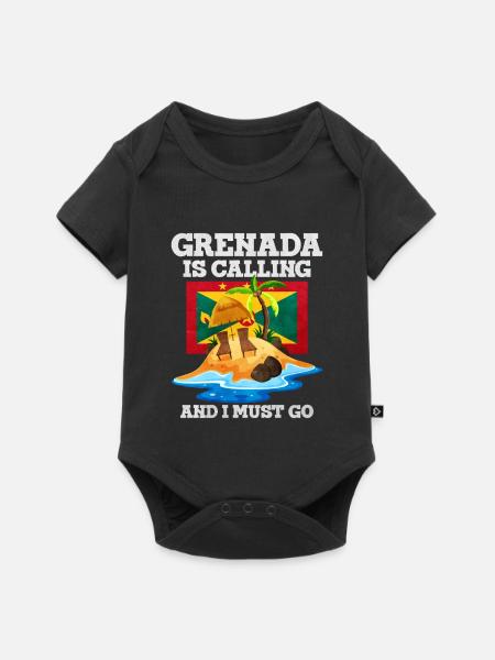 Grenada - Baby Premium Kurzarmbody - Schwarz