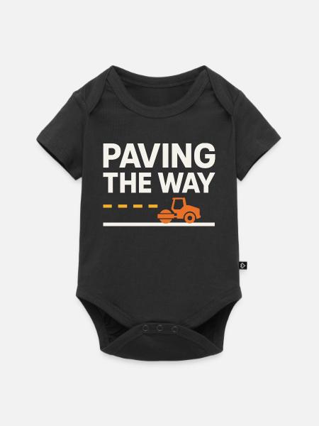 Straßenbauteam Asphalt Betonmannschaft - Baby Premium Kurzarmbody - Schwarz