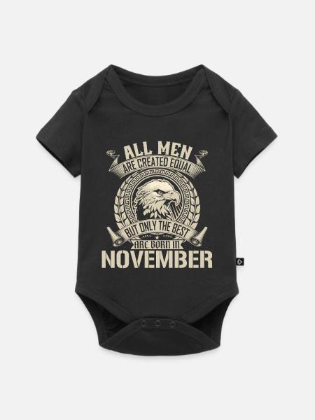 November Eagle Unity Design - Baby Premium Kurzarmbody - Schwarz