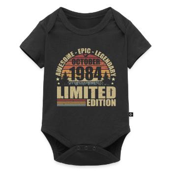41st Retro Anniversary October 1984 - October 1984 - Baby Premium short-sleeve bodysuit - black - Front