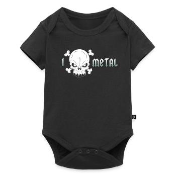 Crâne en métal extrême - Body à manches courtes Premium Bébé - noir - Devant