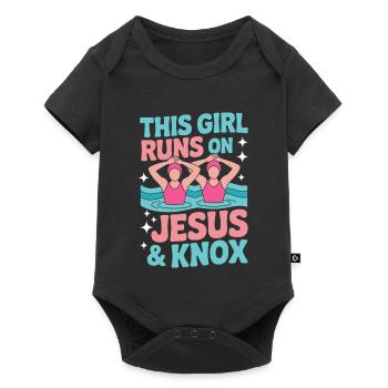 Synchronized swimming Artistic swimming Water sports - Baby Premium short-sleeve bodysuit - black - Front