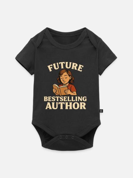 Futuristische Leseleidenschaft Illustration - Baby Premium Kurzarmbody - Schwarz
