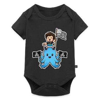 Bretagne Breizh – Enfant Breton Poulpe Gwenn ha Du - Body à manches courtes Premium Bébé - noir - Devant