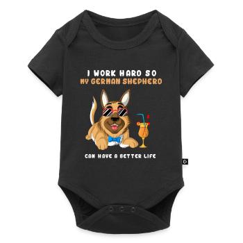 Work Hard for My German Shepherd – Dog Lover - Baby Premium short-sleeve bodysuit - black - Front