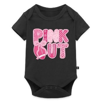 Pink Out Breast Cancer Football - Baby Premium short-sleeve bodysuit - black - Front