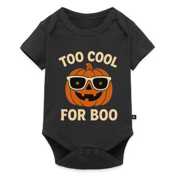 Süßes Halloween-Kürbis mit Sonnenbrille - Baby Premium Kurzarmbody - Schwarz - Vorne