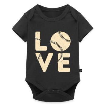 Cadeau vintage Love Baseball - Body à manches courtes Premium Bébé - noir - Devant