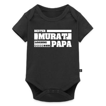 Photo de père avec une barre de chargement amusante pour Murat - Body à manches courtes Premium Bébé - noir - Devant