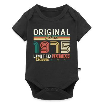 1975 Vintage Retro Birthday Gift - Baby Premium short-sleeve bodysuit - black - Front