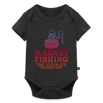 Neodymium Magnet Fishing Magnetic Fisher - Baby Premium short-sleeve bodysuit - black - Front