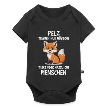 Bien-être animal FOURRURE NE PORTER QUE DE JOLIS ANIMAUX Drôle - Body à manches courtes Premium Bébé - noir - Devant