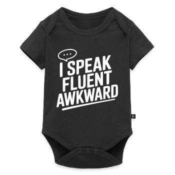I Speak Fluent Awkward - Baby Premium short-sleeve bodysuit - black - Front