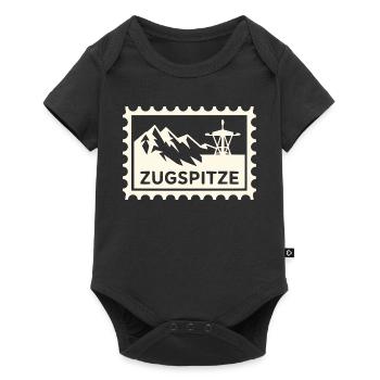 Mountain peak with cable car design - Baby Premium short-sleeve bodysuit - black - Front