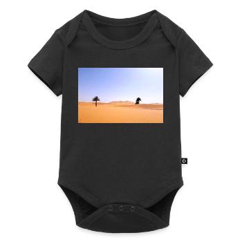 Palmiers Solaires en Désert Doré - Body à manches courtes Premium Bébé - noir - Devant