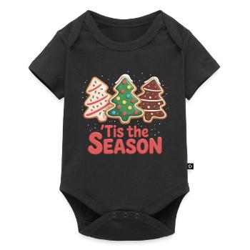 Christmas Gingerbread Shirt - Baby Premium short-sleeve bodysuit - black - Front