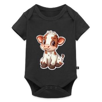 Vache - Body à manches courtes Premium Bébé - noir - Devant