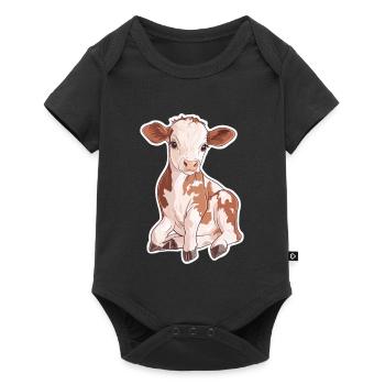 Vache - Body à manches courtes Premium Bébé - noir - Devant