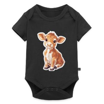 Vache - Body à manches courtes Premium Bébé - noir - Devant