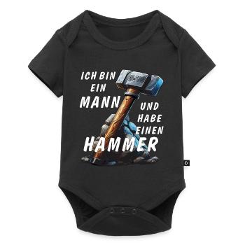 I'M A MAN AND I'VE GOT A HAMMER - Baby Premium short-sleeve bodysuit - black - Front