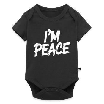 Je viens en paix Je suis en paix Drôle Couple Assortiment - Body à manches courtes Premium Bébé - noir - Devant