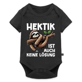 Hectic is also not a solution Sloth - Baby Premium short-sleeve bodysuit - black - Front