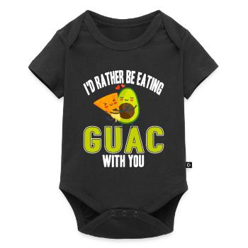 Propulsé par Guacamole Snack Funny Foodie Humour - Body à manches courtes Premium Bébé - noir - Devant