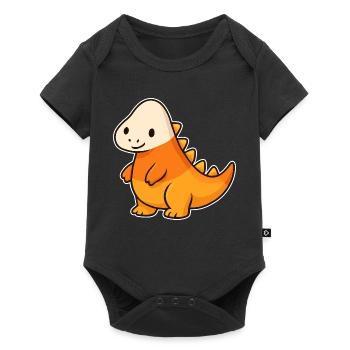 Playful dinosaur motif for children - Baby Premium short-sleeve bodysuit - black - Front
