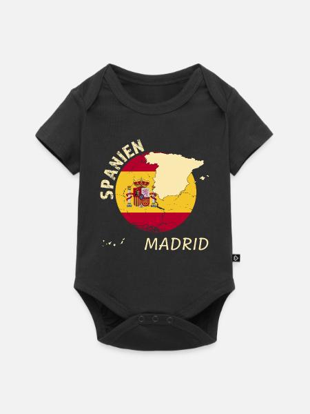 Madrid - Baby Premium Kurzarmbody - Schwarz
